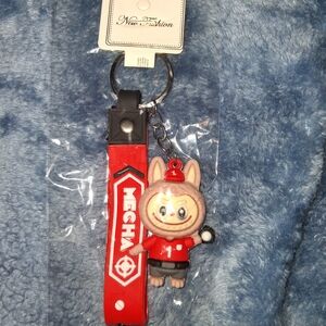 Red Keychain With Strap
